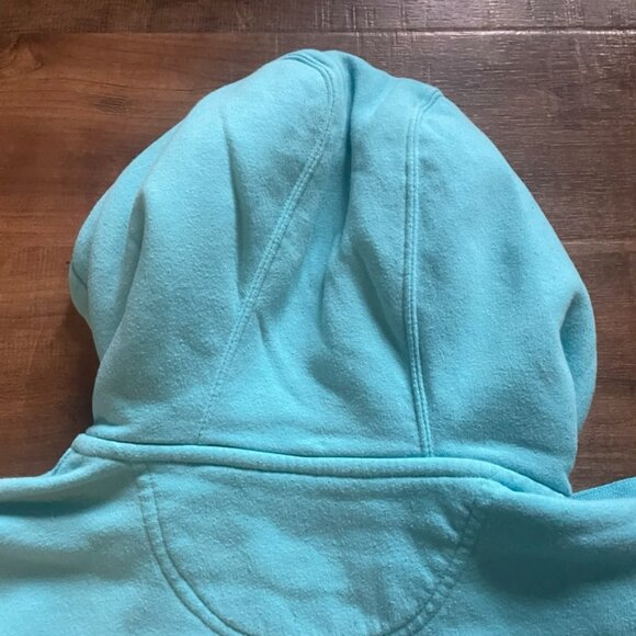 Legendary Whitetails Women’s Camo Trim Hoodie Size M – Turquoise Deer Logo Sweat - Picture 8 of 9